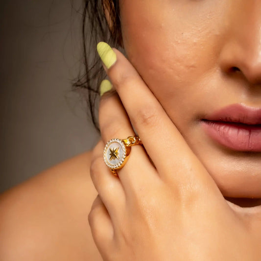 Smara Starburst Adjustable Ring