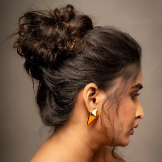 Smara Gold Rhombus Earrings