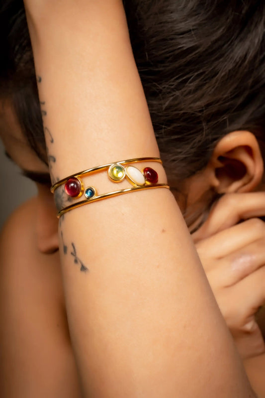 Smara Opulent Gems Cuff Bangle