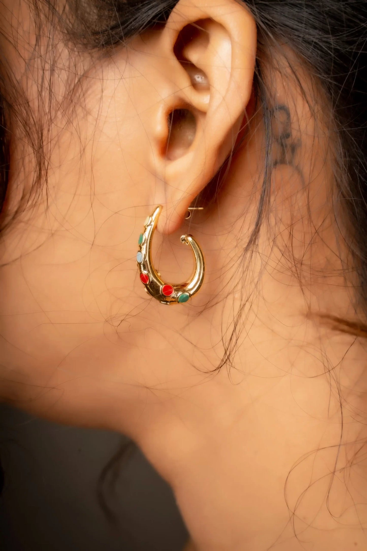 Smara Colourful Oil Dripping Earrings