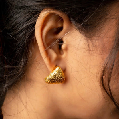 Smara Tringular Textured Earrings