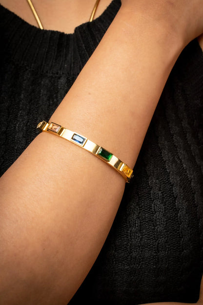 Smara Exclusive cubic zirconia Bangle (Multi-Coloured)