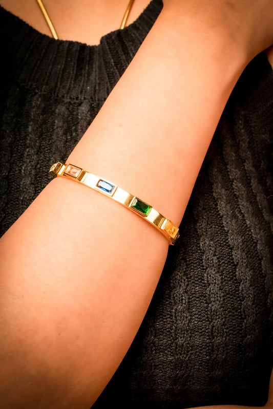 Smara Exclusive cubic zirconia Bangle (Multi-Coloured)