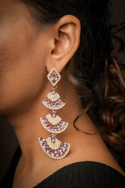 Smara Luxurious Nordic Style Long Drop Earrings