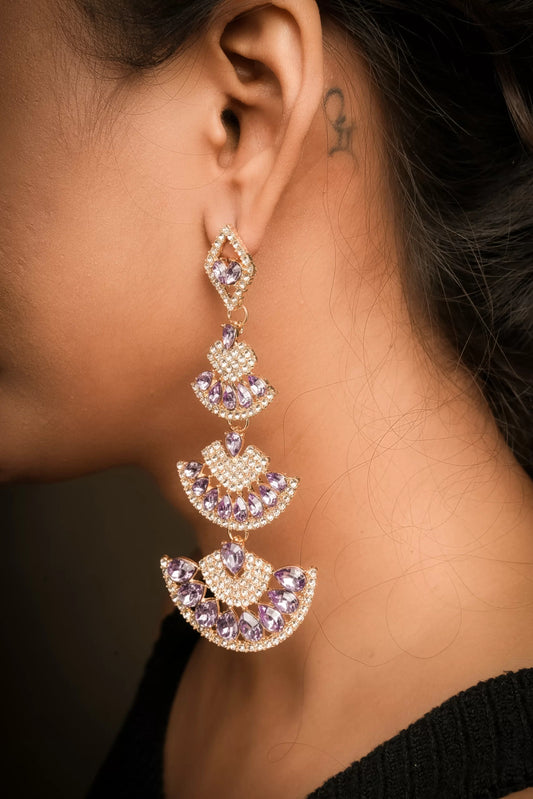 Smara Luxurious Nordic Style Long Drop Earrings