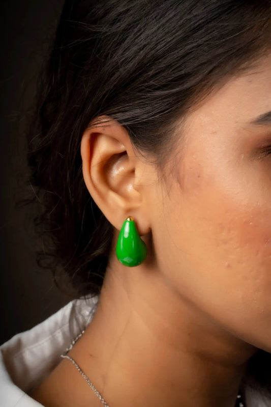Smara Green Droplet Earrings