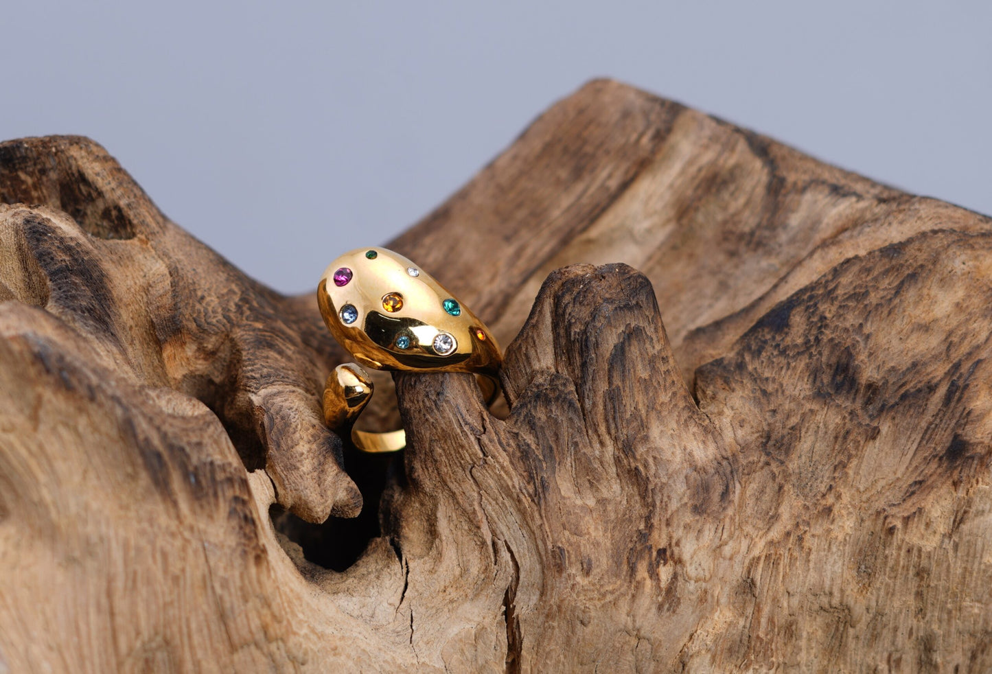 Smara Coloured Stone Adjustable Ring