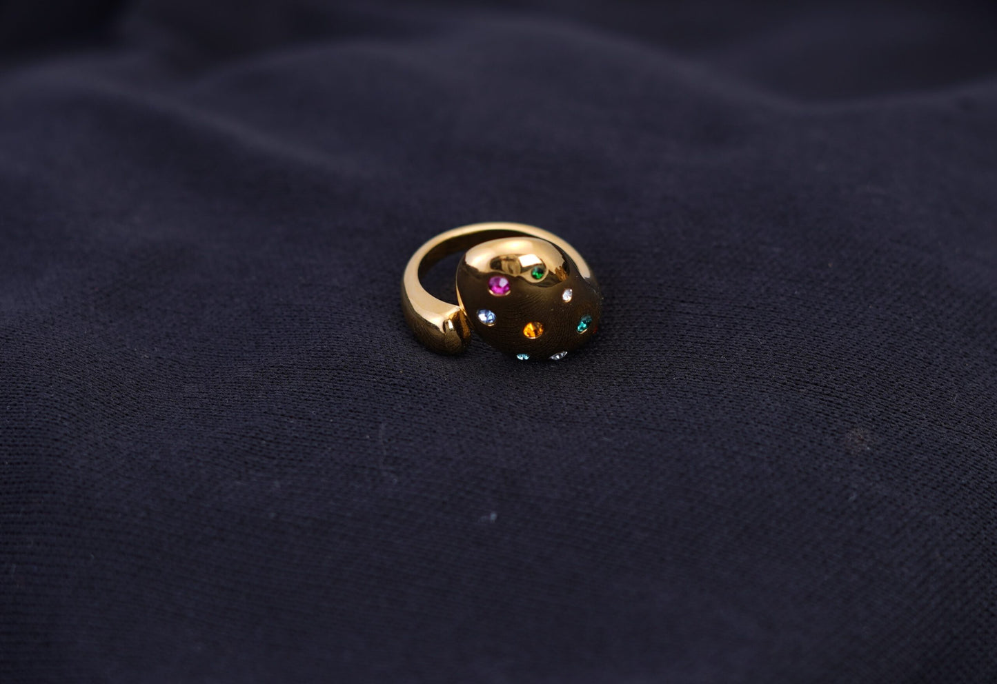 Smara Coloured Stone Adjustable Ring
