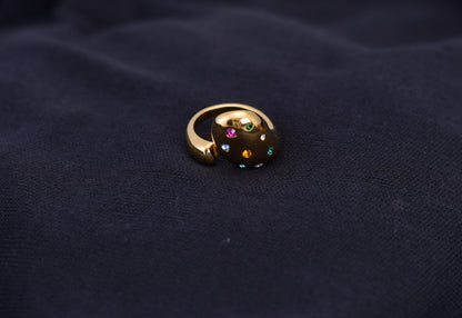 Smara Coloured Stone Adjustable Ring