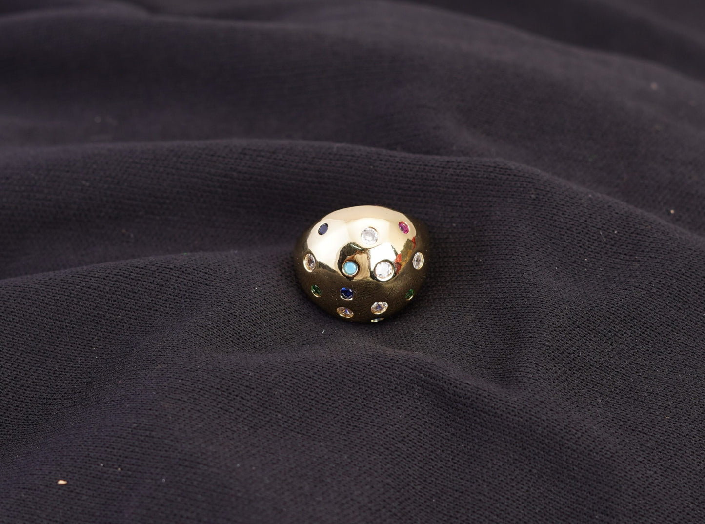 Smara Multi-Couloured Gemstone Adjustable Ring