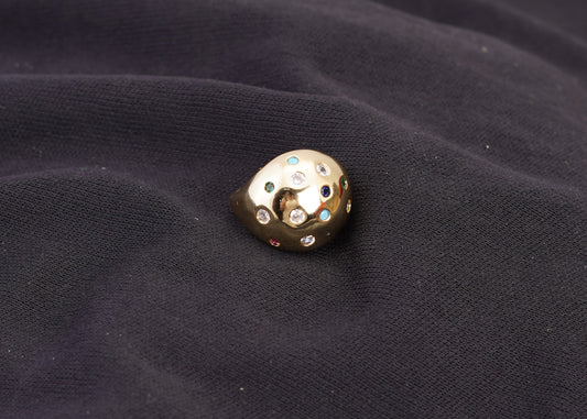 Smara Multi-Couloured Gemstone Adjustable Ring