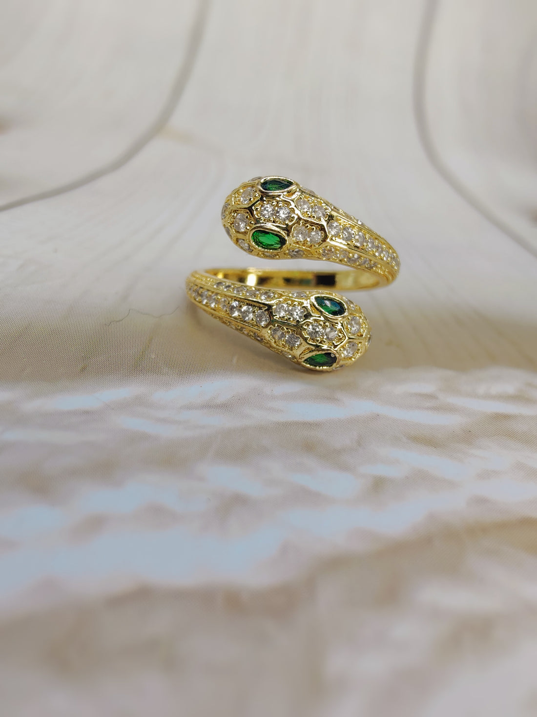 Smara Double Headed Snake Adjustable Ring