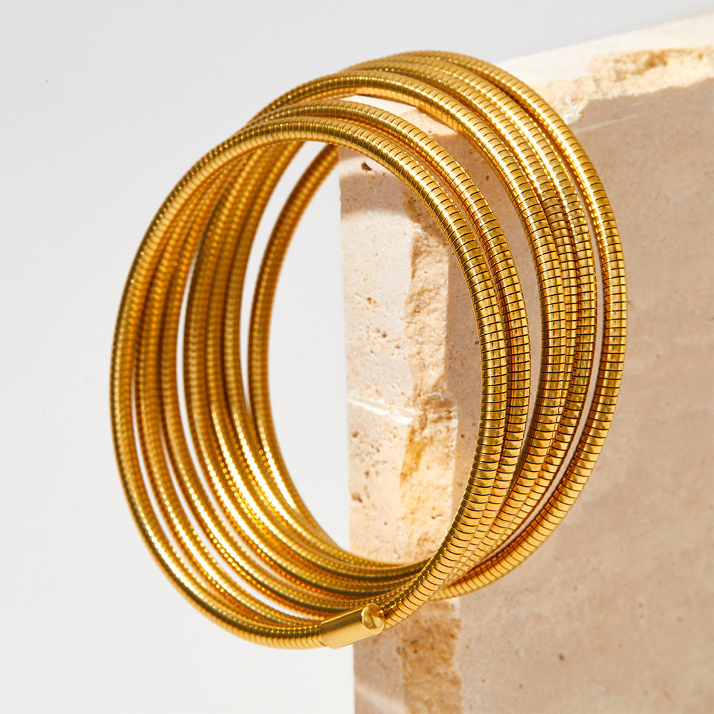 Smara Multi- Layered Winding Spring Bracelet