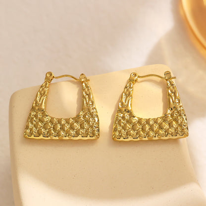 Smara Textured Square Earrings