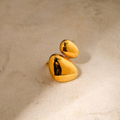 Smara Vougish Glossy Geometric Adjustable Ring