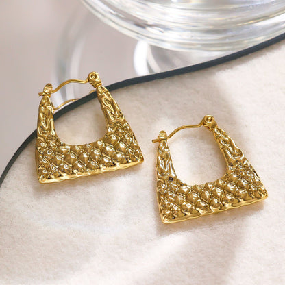 Smara Textured Square Earrings