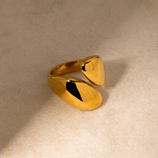 Smara Glossy Geometric Adjustable Ring