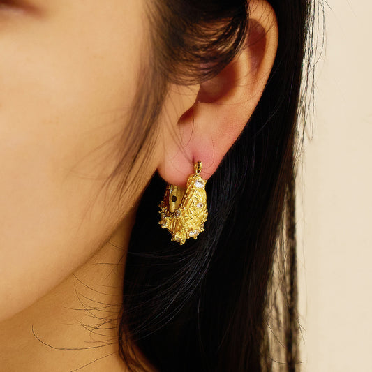 Smara American Diamond Studed Geometric Earrings