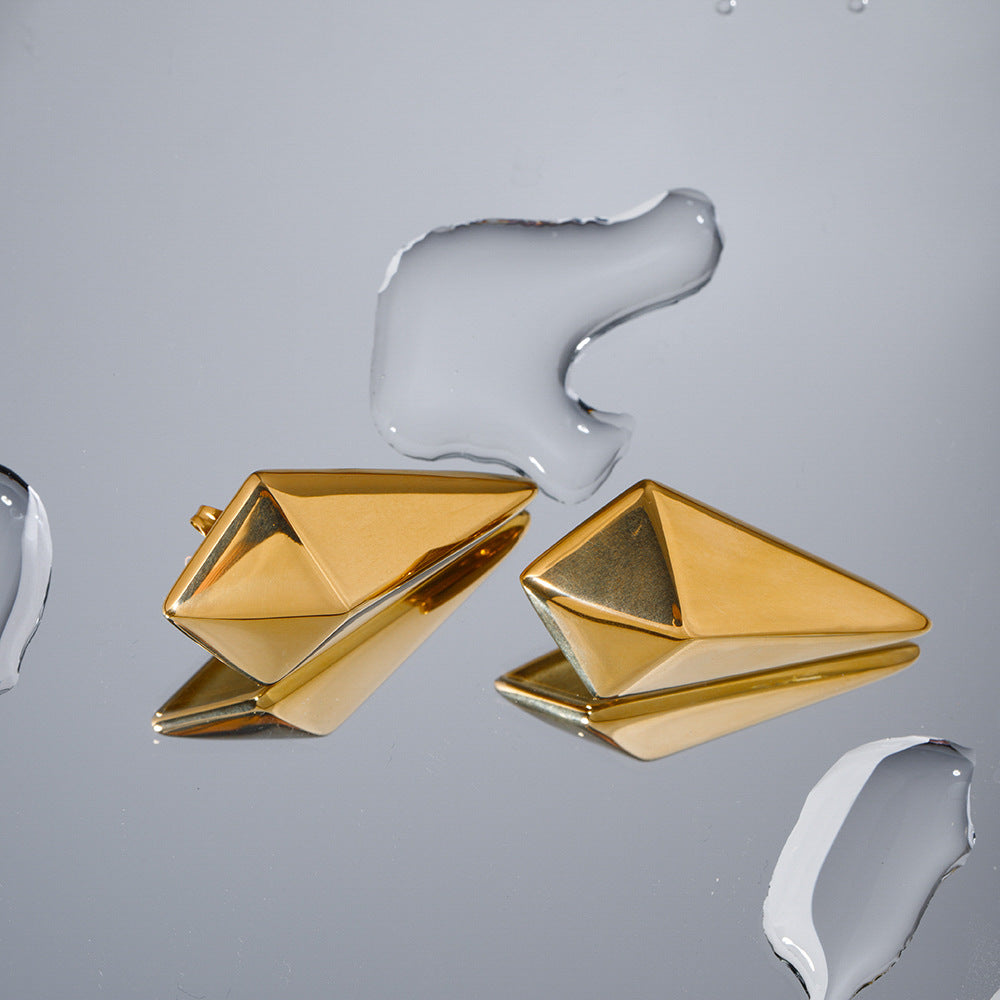 Smara Gold Rhombus Earrings