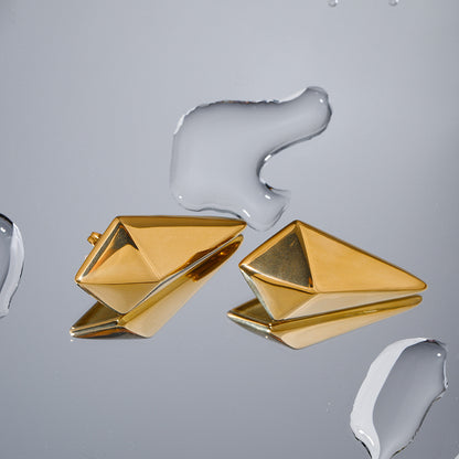 Smara Gold Rhombus Earrings