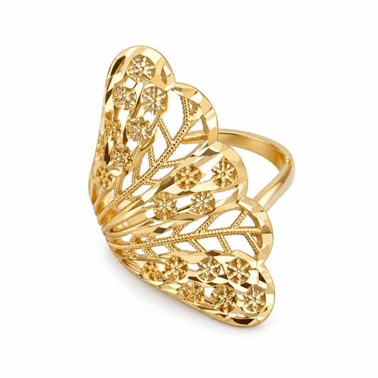 Smara Hollow Wings Adjustable Ring