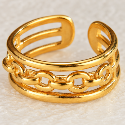 Smara Hollow Chain Adjustable Ring