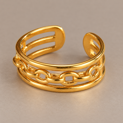 Smara Hollow Chain Adjustable Ring