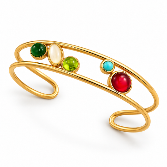 Smara Opulent Gems Cuff Bangle