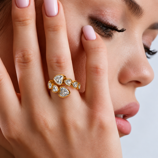 Smara Queen of Hearts Adjustable Ring