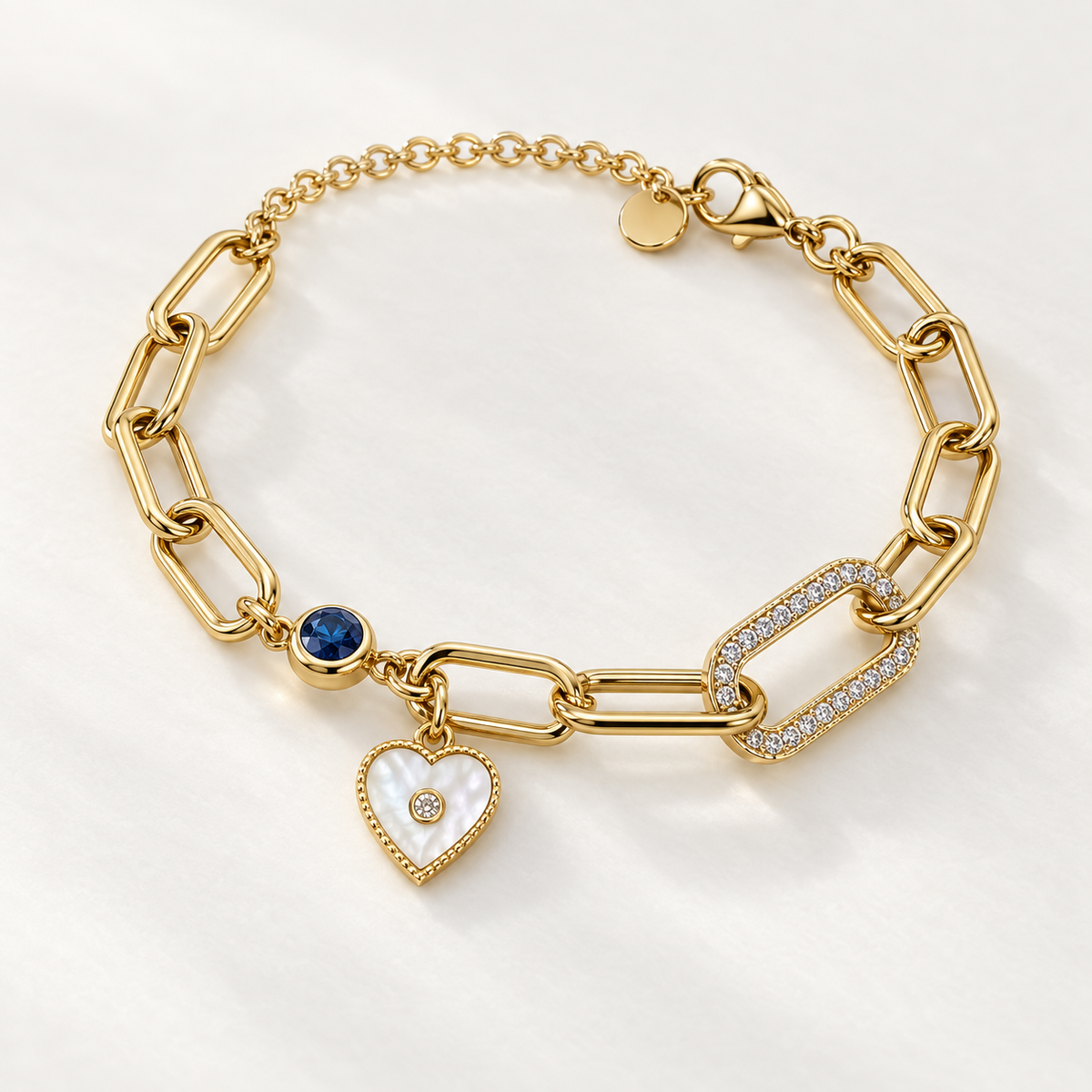Smara Mother of Pearl Heart Bracelet