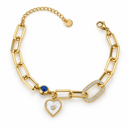 Smara Mother of Pearl Heart Bracelet