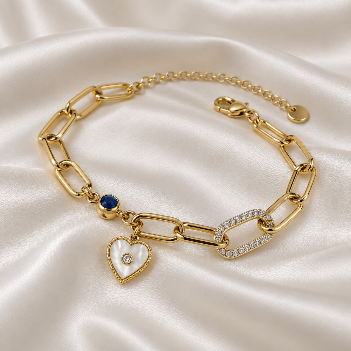Smara Mother of Pearl Heart Bracelet
