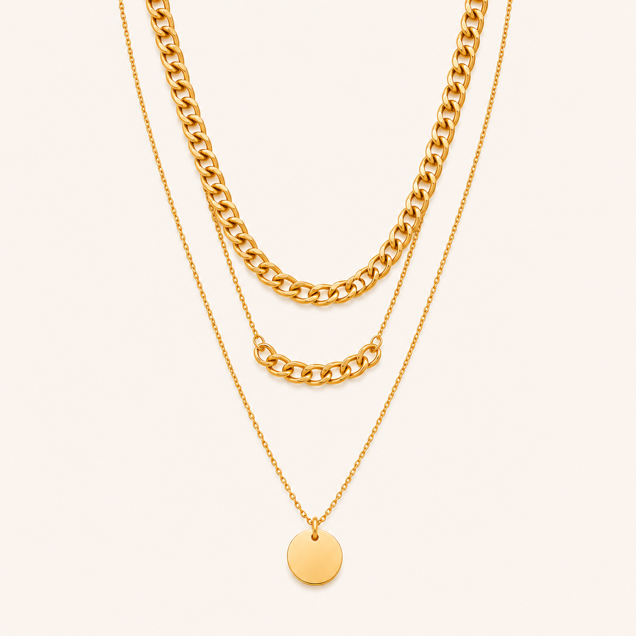 Smara Linked Gold layered Necklace