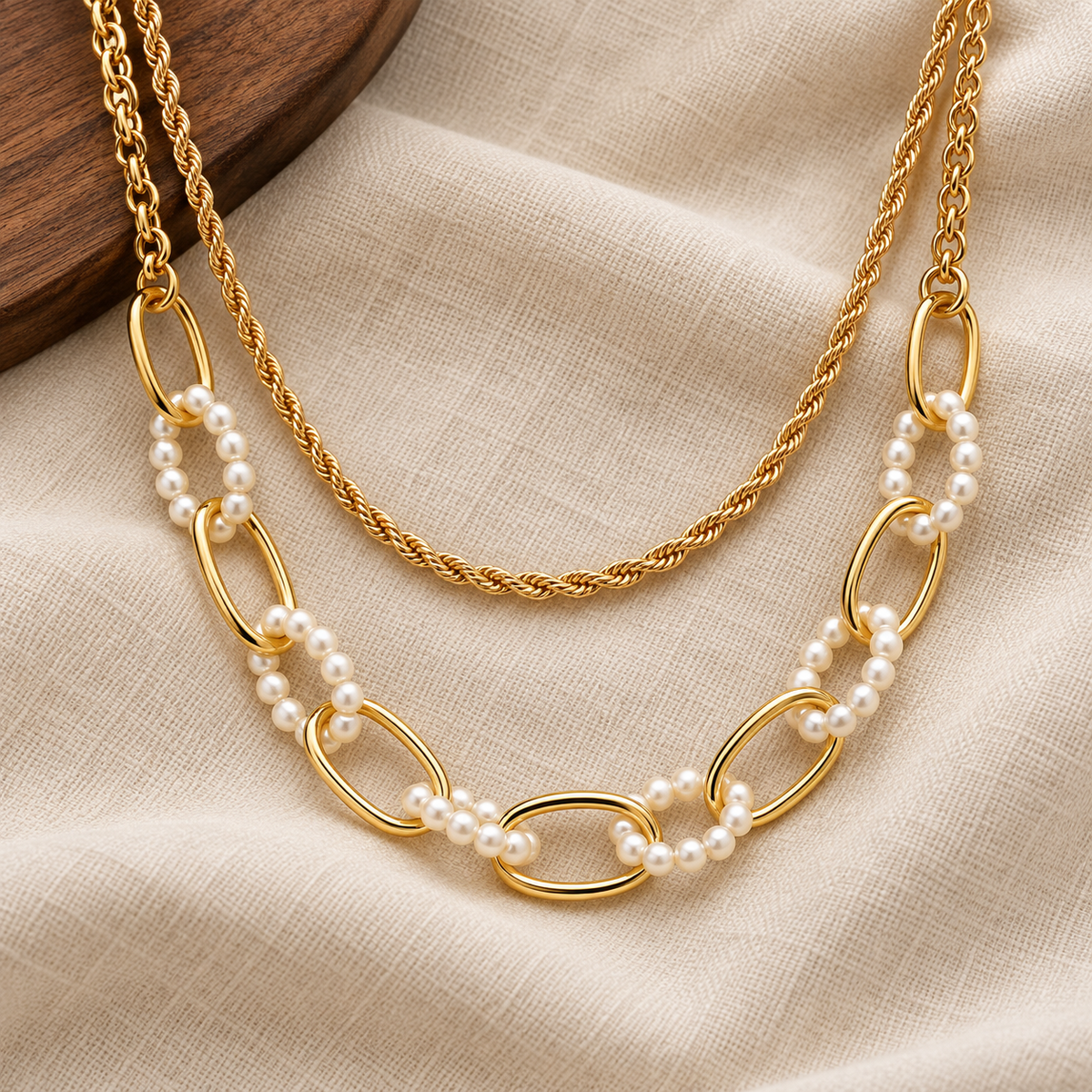 Smara Double Layered Link Chain