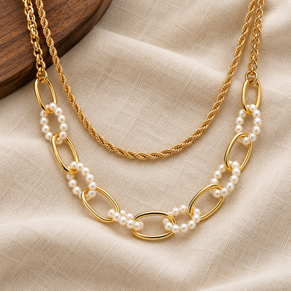 Smara Double Layered Link Chain