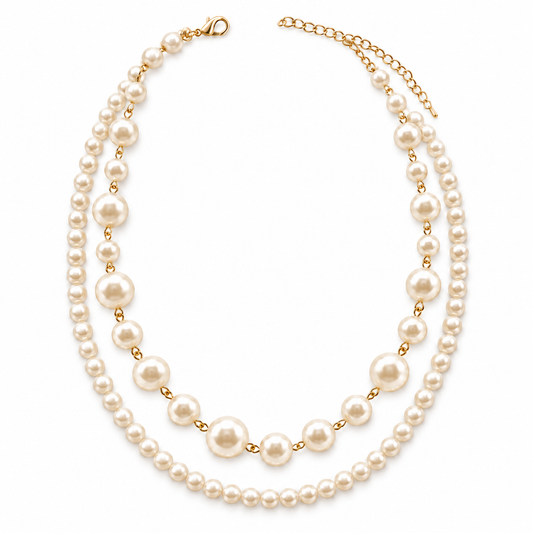 Smara Double Layered Pearl Necklace
