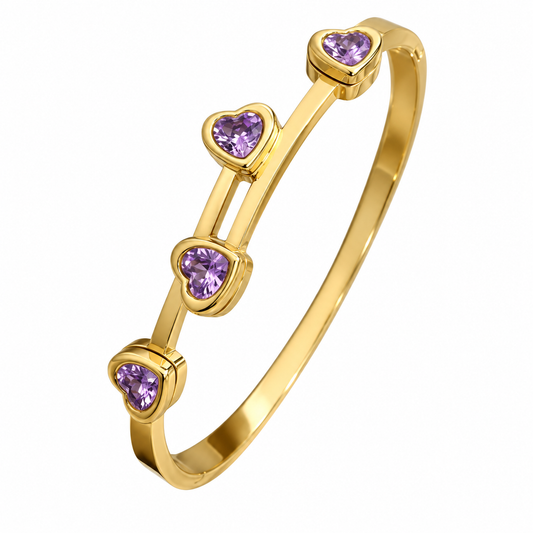 Smara Crystal Heart Bangle