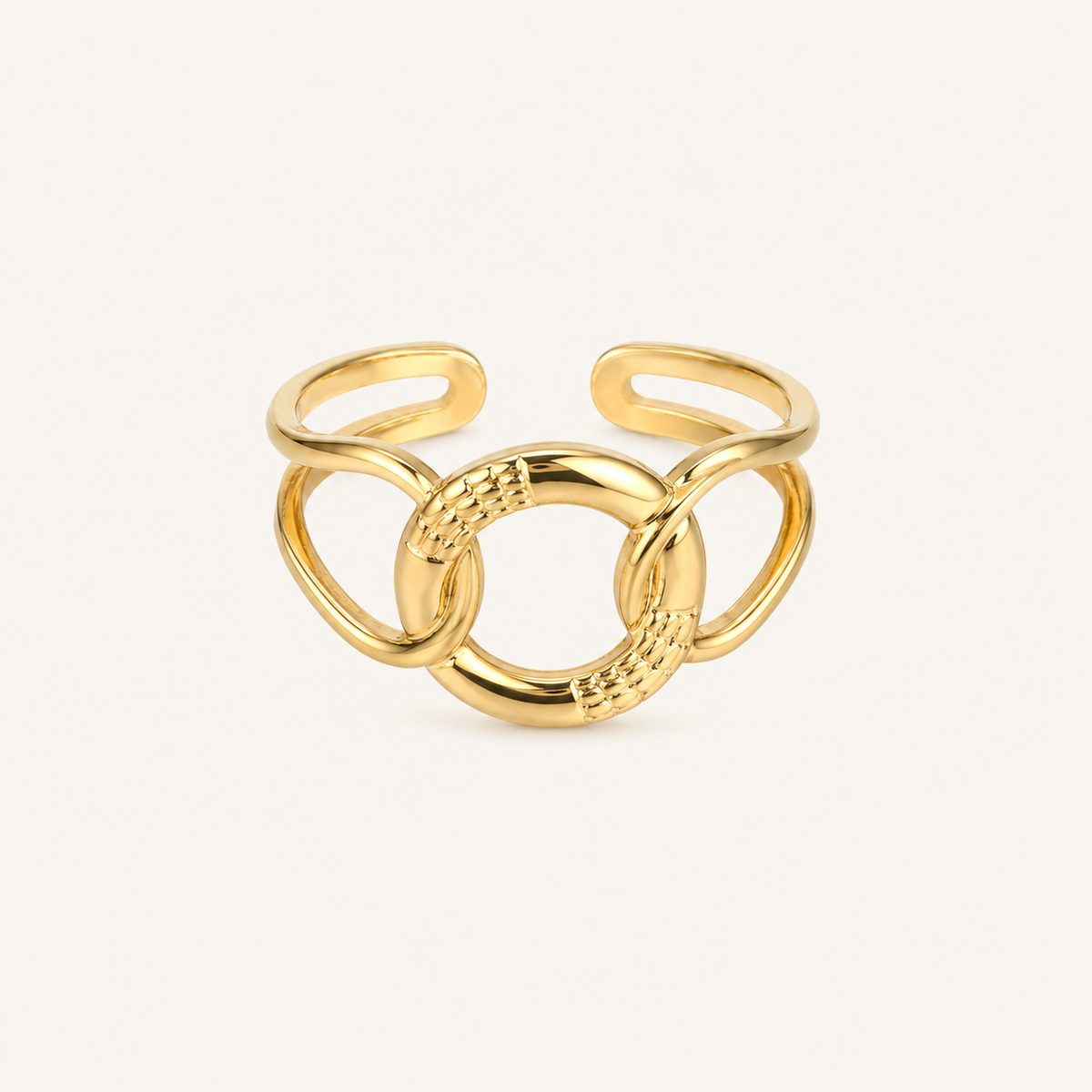 Smara Twisted Spiral Stainless Steel Ring