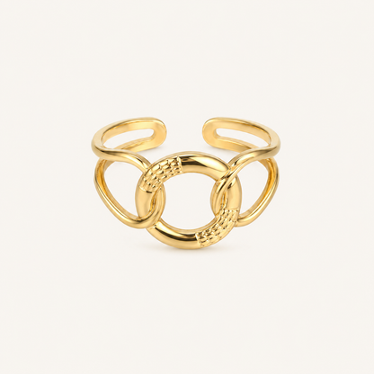 Smara Twisted Spiral Stainless Steel Ring
