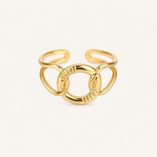 Smara Twisted Spiral Stainless Steel Ring