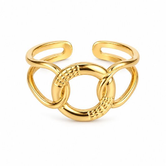 Smara Twisted Spiral Stainless Steel Ring