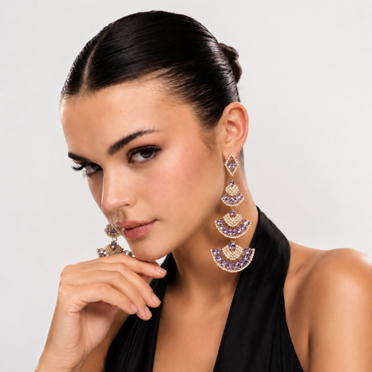 Smara Luxurious Nordic Style Long Drop Earrings