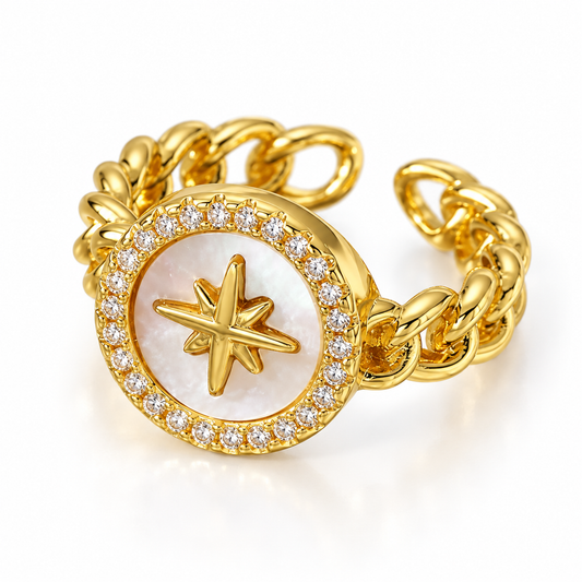 Smara Starburst Adjustable Ring