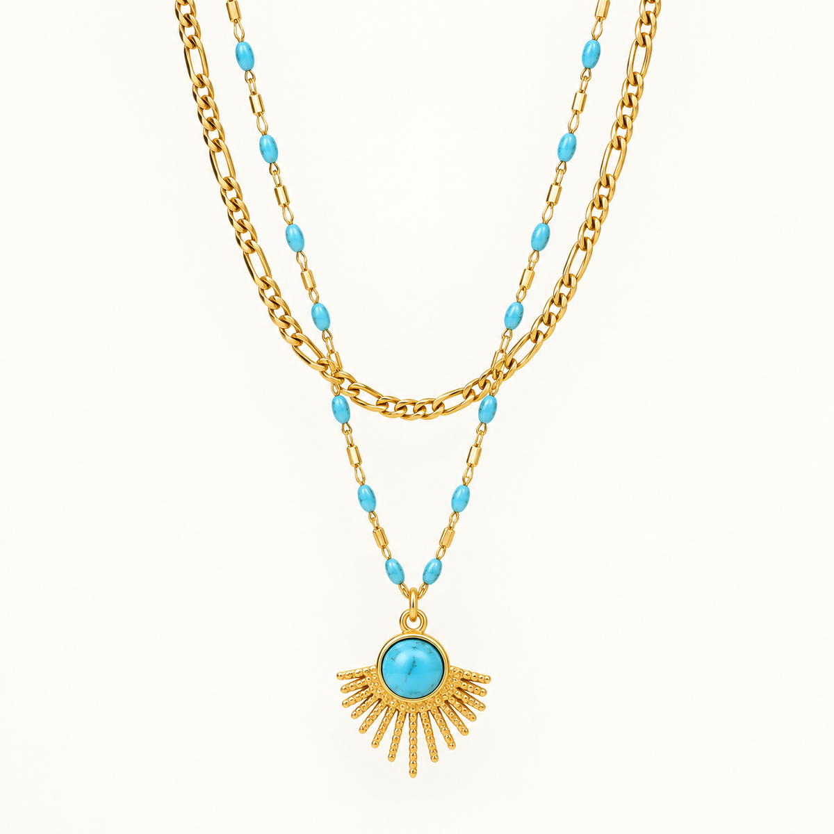 Smara Double layered Turquoise Stardom Necklace