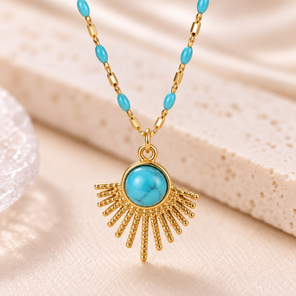 Smara Double layered Turquoise Stardom Necklace